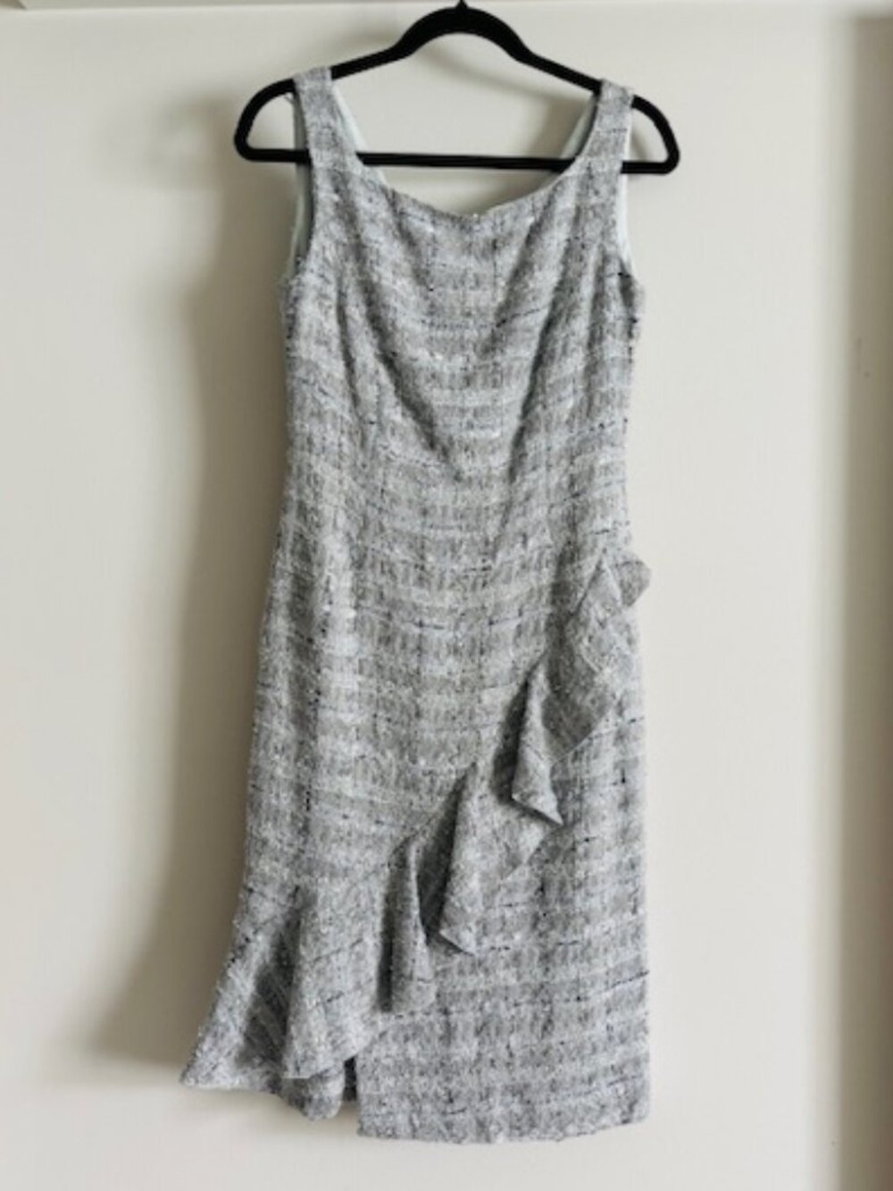 SANTORELLI Olina Silk-blend Dress In Nocolor NWT Grey size 42 US size 6